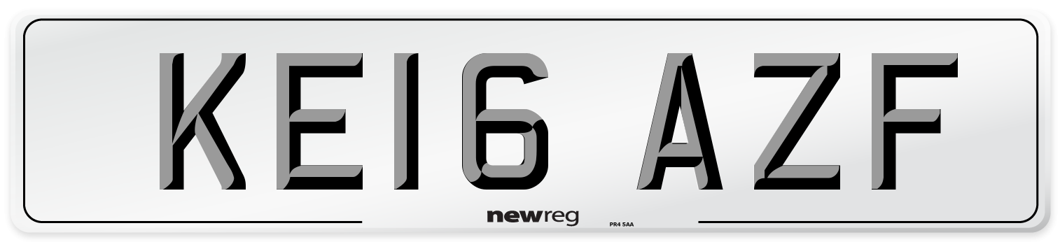 KE16 AZF Number Plate from New Reg